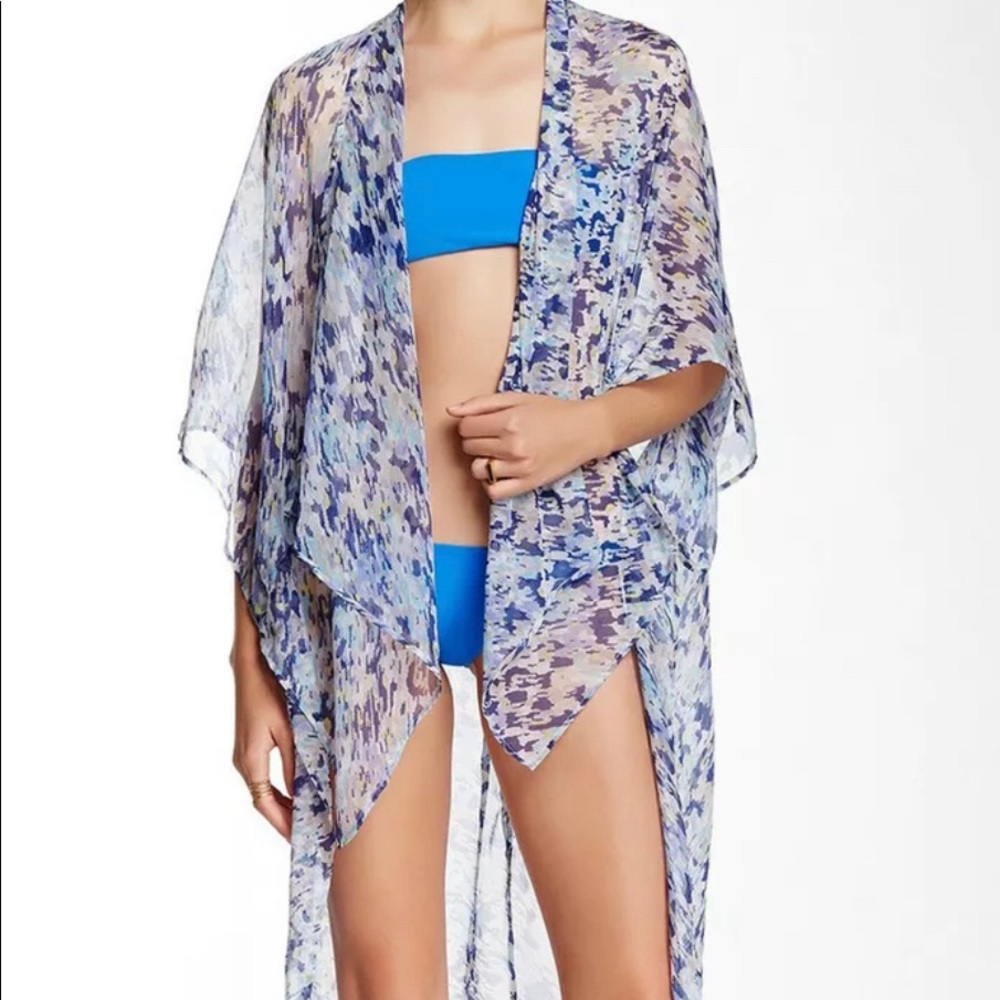 Bcbgeneration sheer kimono floral coverup